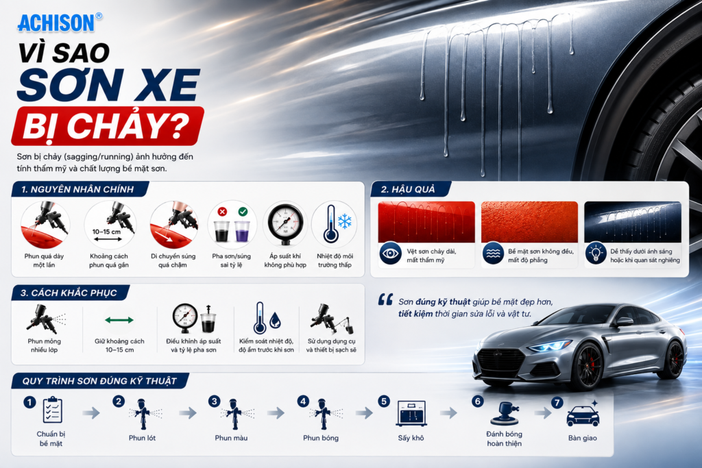 Vì sao sơn xe bị chảy