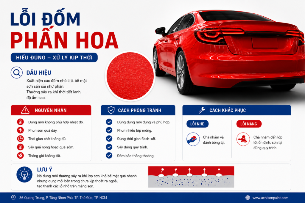 Lỗi Đốm Phấn Hoa Trên Sơn Ô Tô