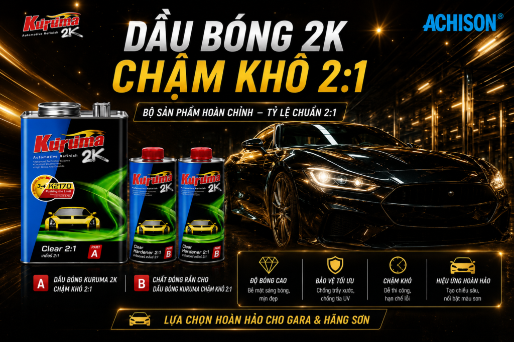DẦU BÓNG 2K CHẬM KHÔ 2:1