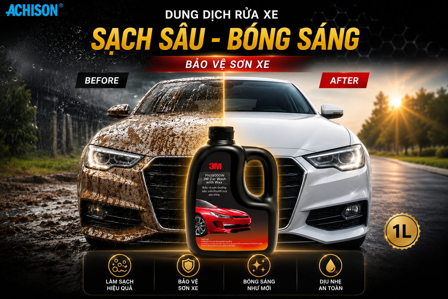 Dung Dịch Rửa Xe 3M PN39000W 1L