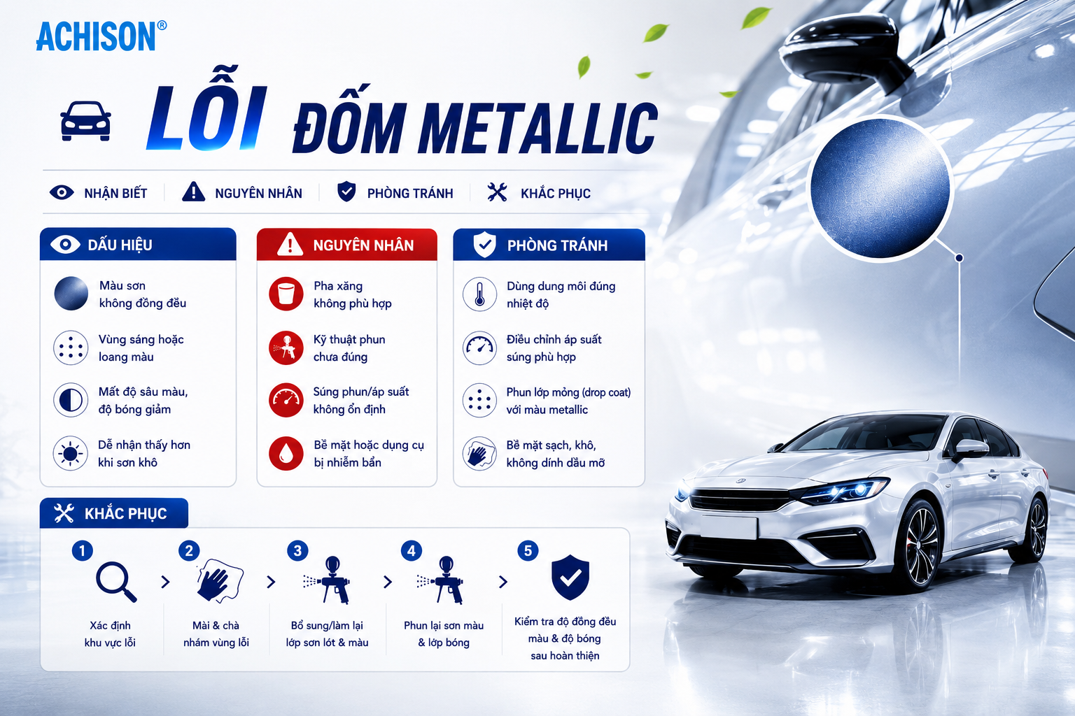 Lỗi Đốm Metallic Khi Sơn Ô Tô