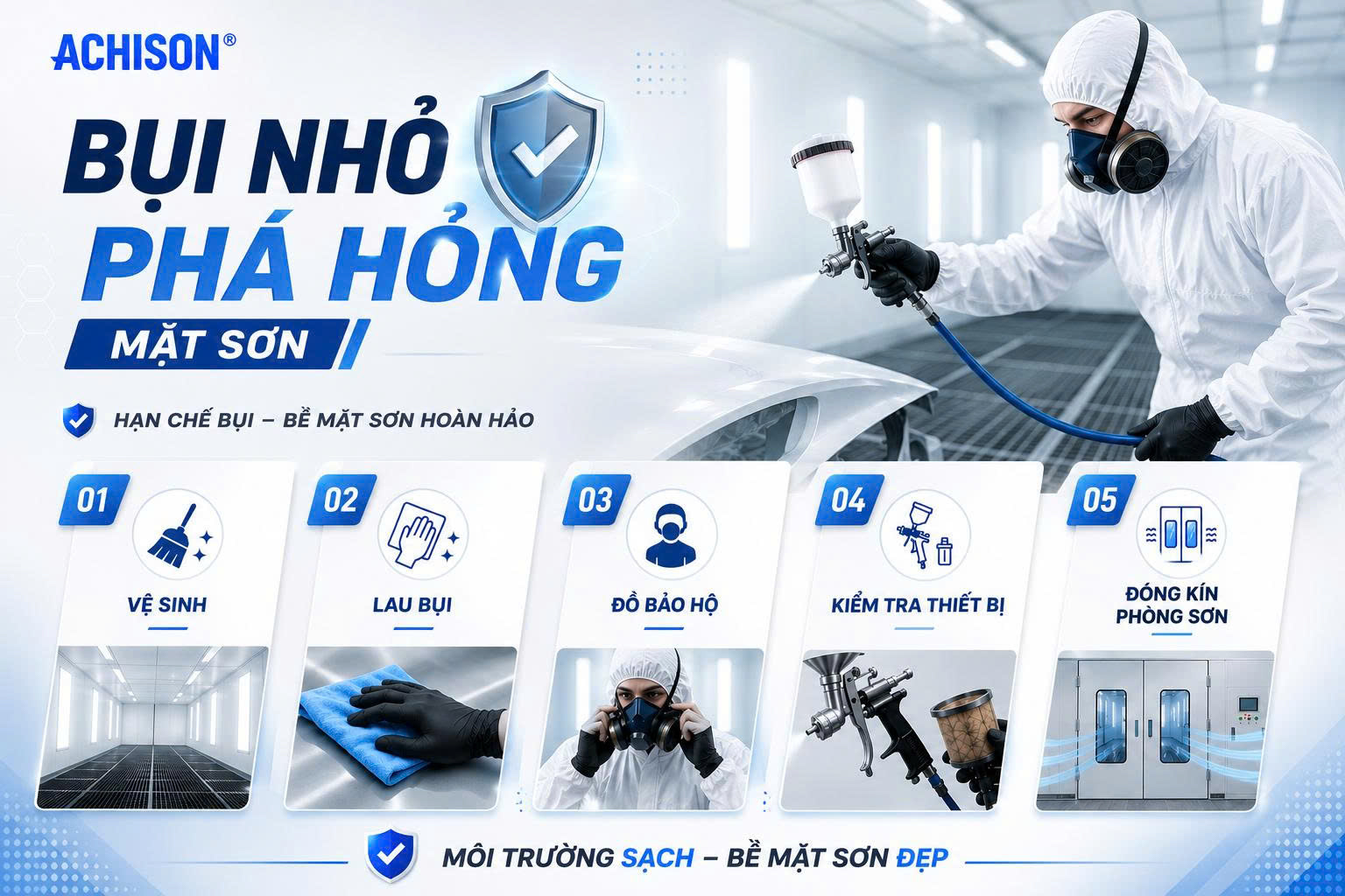 Bụi Trong Phòng Sơn Ô Tô