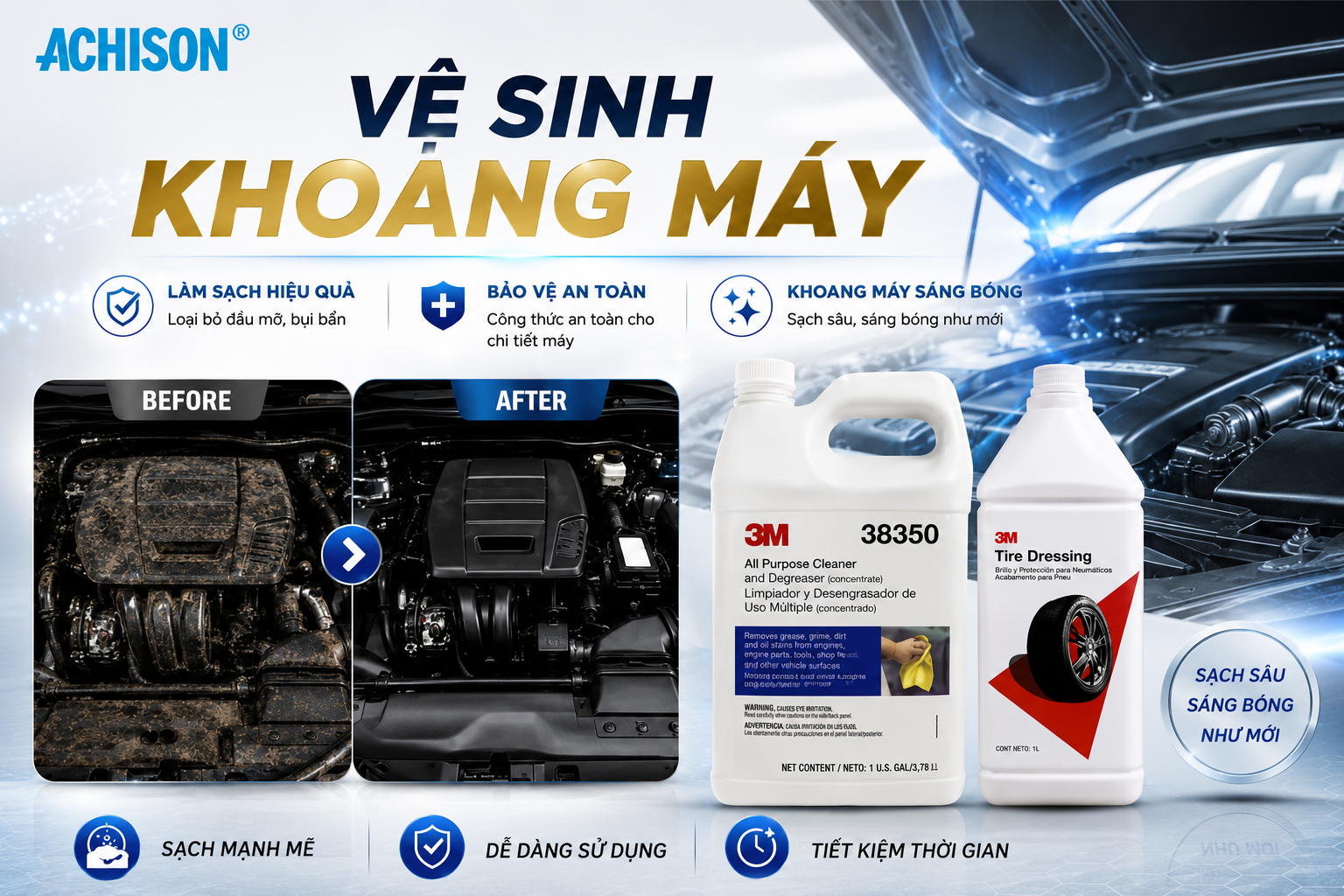 Vệ Sinh Khoang Máy Ô Tô