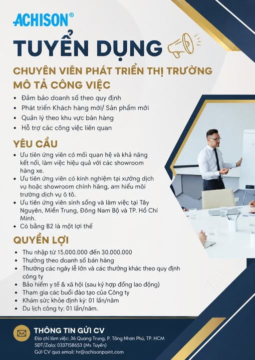 ACHISON TUYỂN DỤNG