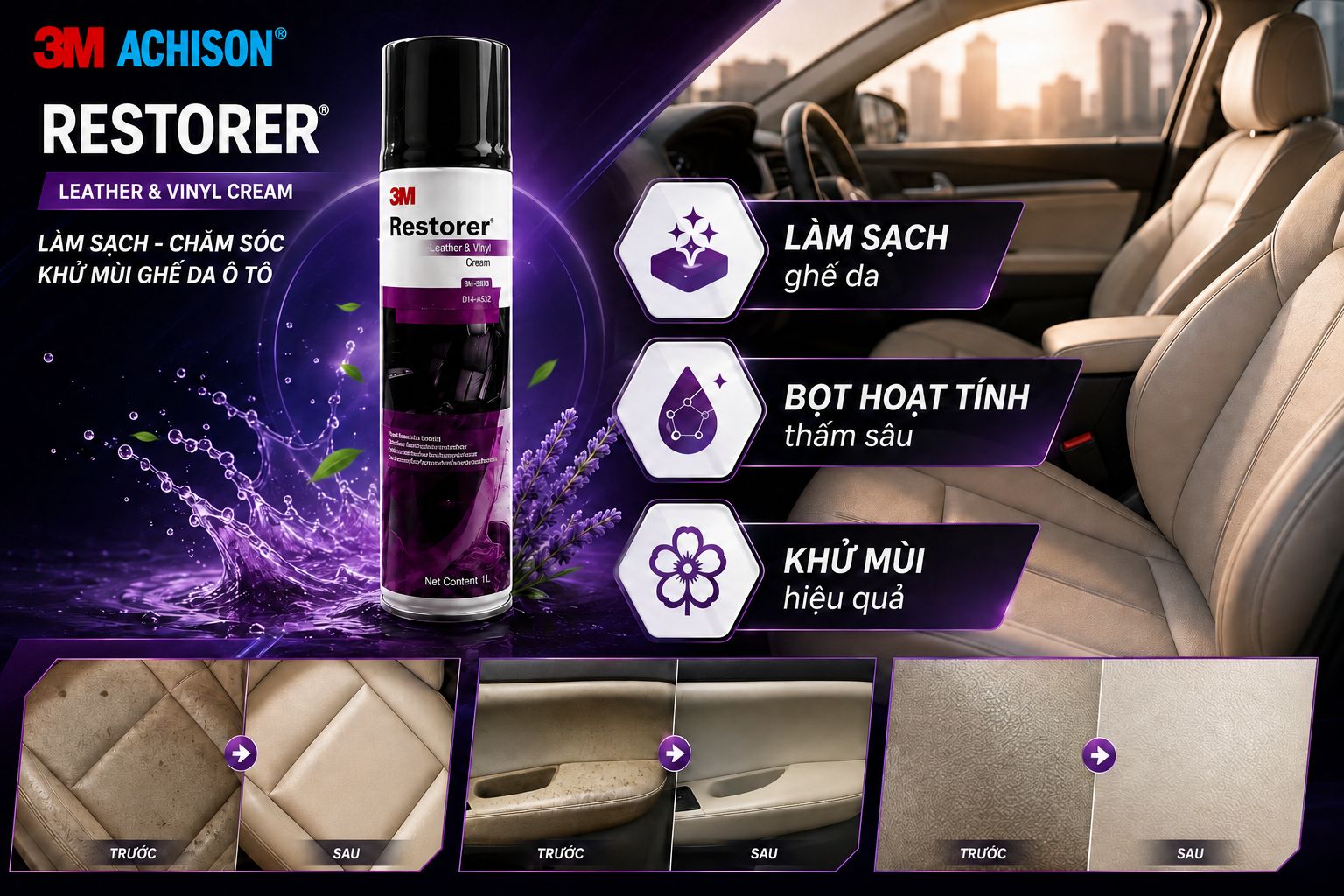 3M Restorer Leather & Vinyl Cream