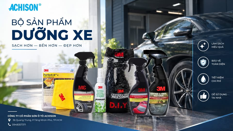 Bộ Sản Phẩm Dưỡng Xe Achison