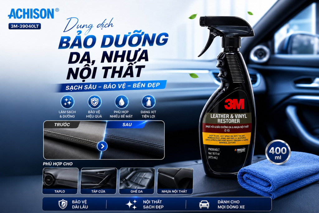 Dung Dịch Bảo Dưỡng Da, Nhựa Nội Thất Ô Tô
