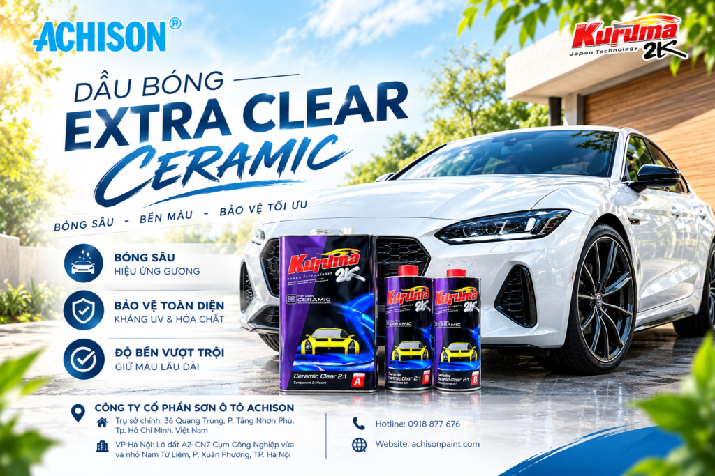 Dầu bóng Extra Clear Ceramic Kuruma 2K
