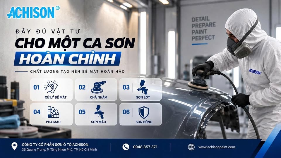 ĐẦY ĐỦ VẬT TƯ CHO MỘT CA SƠN HOÀN CHỈNH