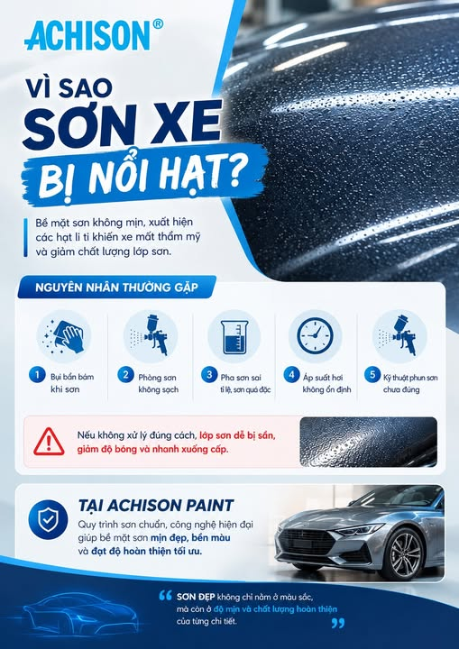 VÌ SAO SƠN XE BỊ NỔI HẠT