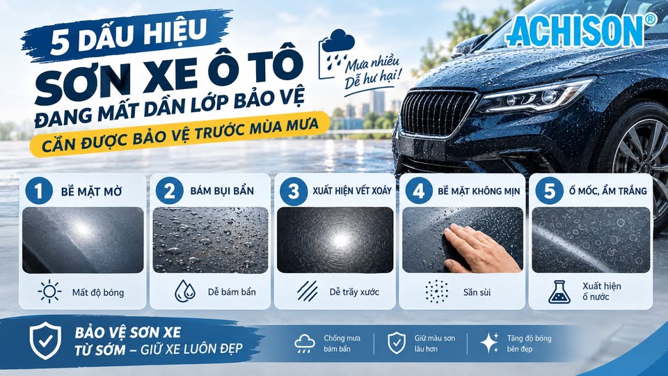 5 DẤU HIỆU SƠN XE Ô TÔ ĐANG MẤT DẦN LỚP BẢO VỆ