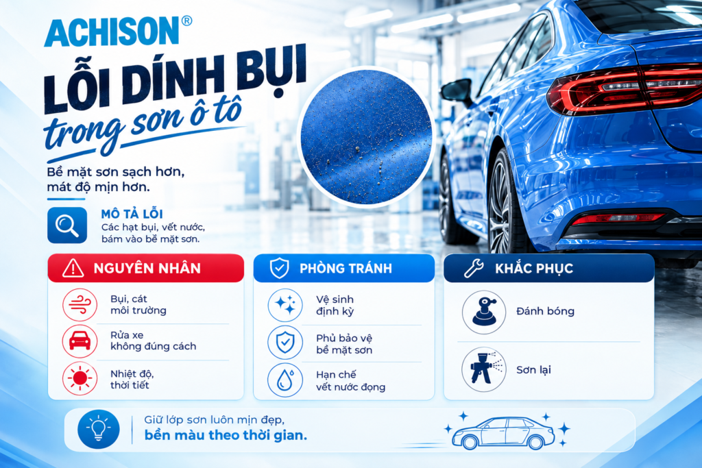 Lỗi dính bụi trong sơn ô tô