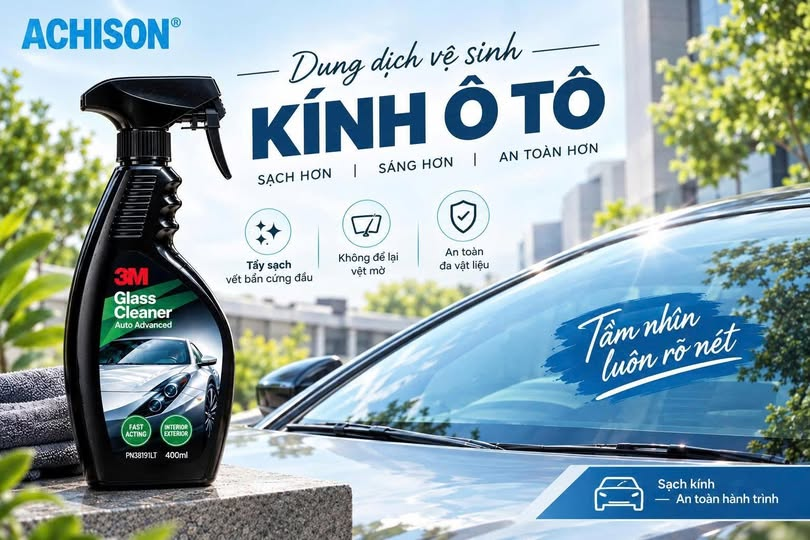 DUNG DỊCH VỆ SINH KÍNH Ô TÔ 3M
